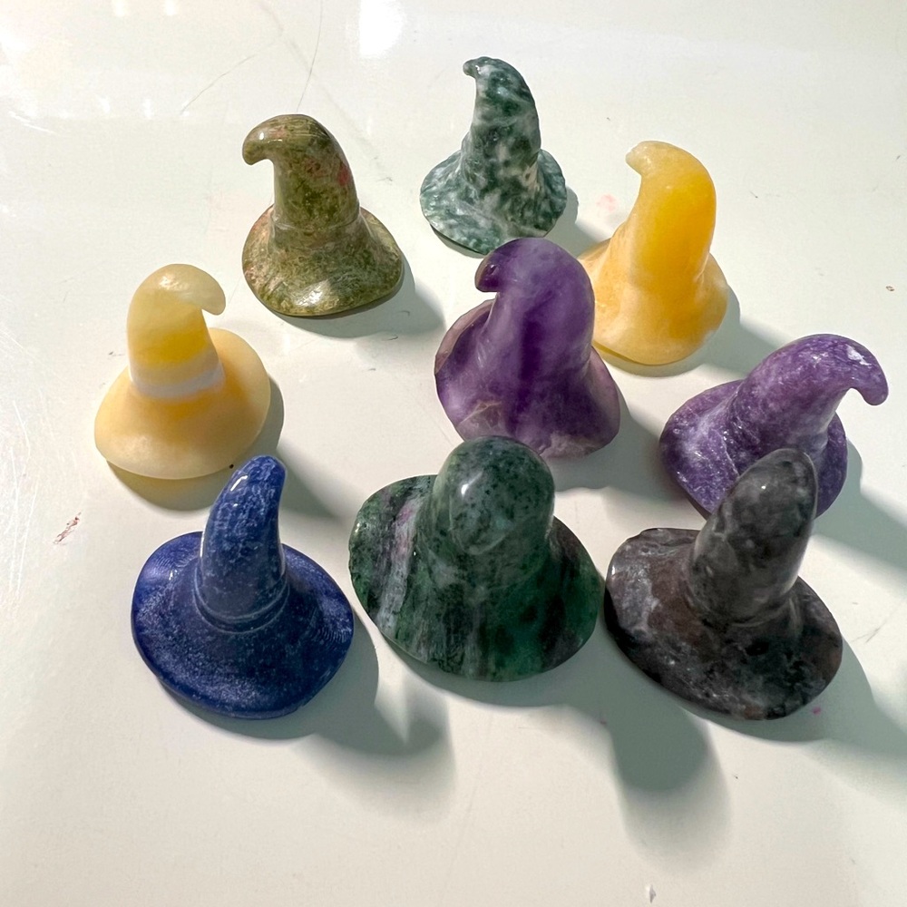 Semi Precious Stone Witches Hats